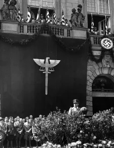 Remember: Hans Frank delivering a speech in Berlin, 1938