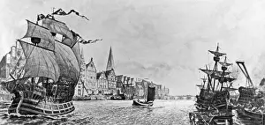 1400: Hanseatic cogs, around 1400