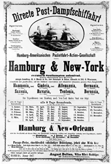 Hapag: HAPAG poster, circa 1870