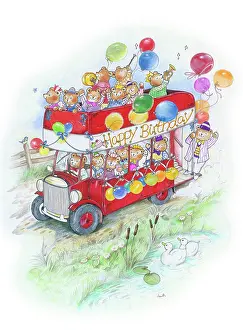 Endersby: Happy Birthday Bus - Teddy bears