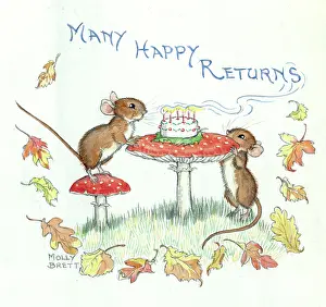 Toadstools: Happy birthday mice