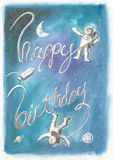Spelling: Happy Birthday Spacemen