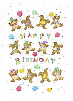 Acrobats: Happy Birthday Teddies