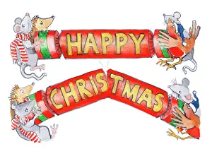 Hedgehogs: Happy Christmas Crackers with Mice