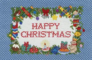 Sturdy: Happy Christmas embroidery