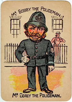 Railings: Happy Families Playing Cards - Mr Bobby the Policeman