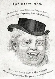Verse: The Happy Man, head and shoulders cartoon