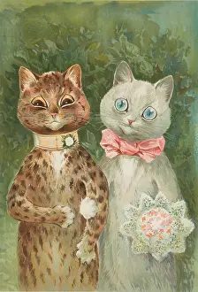 Proudly: A Happy Pair by Louis Wain