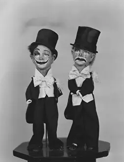 Humourous: Happy and sad clown figuines