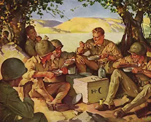 Chow: Happy Soldiers eat Rations