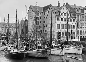 Sailboats: harbor in Copenhagen, 1932