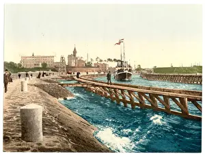 Colberg: Harbor, hotel and pilot station, Colberg, Pommeraina, German