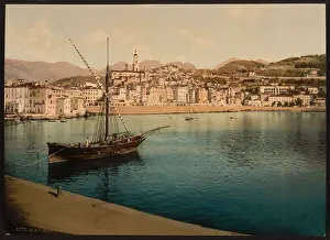 Mentone: The harbor and old town, Mentone, Riviera