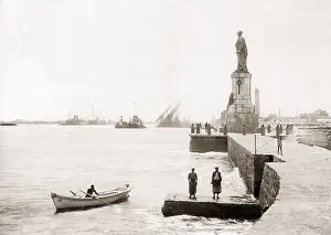 Vicomte: The harbor of Port Said, 1914