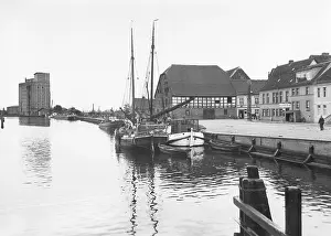 Timbered: The harbour of Anklam, 1934
