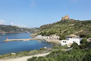 Balears: Harbour and castle, Cabrera, Balearic Islands, Spain