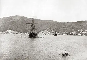 Amelia: Harbour of Charlotte Amelia, St Thomas, West Indies, circa 1