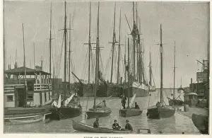 Masts: Harbour, docks and landings, Calumet River, Chicago, USA