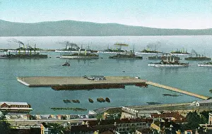Fleets: The Harbour, Gibraltar, with naval fleets