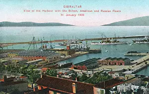 Fleets: The Harbour, Gibraltar, with naval fleets