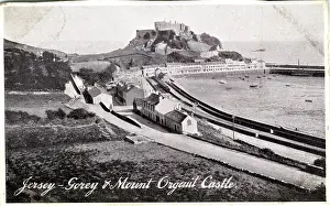 Mont: The Harbour & Mont Orgueil Castle, Gorey, Channel Islands