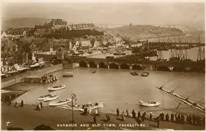 Harbours: The Harbour and the Old Town, Folkestone, Kent