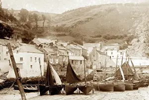 Polperro: The harbour, Polperro early 1900's