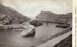 Boscastle: The Harbour and Profile Rock - Boscastle