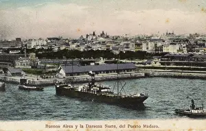 Tugs: Harbour scene, Buenos Aires, Argentina, South America