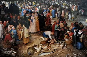 Preacher: Harbour scene with Christ preaching, 1598, by Jan Brueghel t