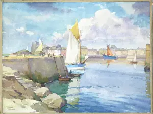 Sherwin: Harbour scene with sailing boats