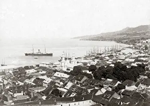 Martinique: The harbour, St Pierre, Martinique, West Indies, circa 1900