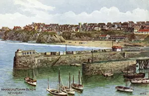 The J Salmon Image Archive (john Barrett): Harbour and Town Beach, Newquay, Cornwall