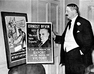 Ernie: Harcourt Johnstone with Posters Promoting Export