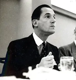 Impeccable: Hardy Amies enjoying a meal