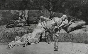 Seclusion: In the Harem. Original drawing by Francisco Peralta