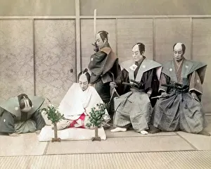Hari: Hari-kiri, (seppuku), staged