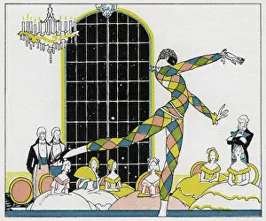 Twenties Style: Harlequin dancing at the ball