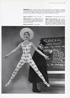 Diamonds: Harlequin pattern playsuit made using the Helanca fibre
