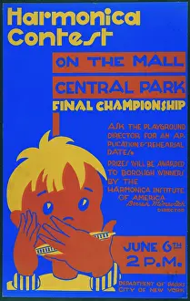 Announcing: Harmonica contest on the mall, Central Park Final championsh