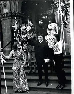 Carnaby: Harold Alexander Fox on steps of Ealing Town Hall, London