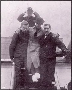 Carpathia: Harold Bride leaving the Carpathia