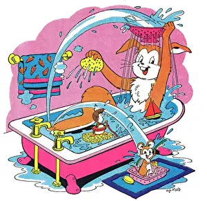 Bathtime: Harold Hare