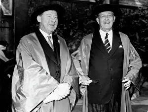 Gaitskell: Harold Macmillan and Hugh Gaitskell in academic robes