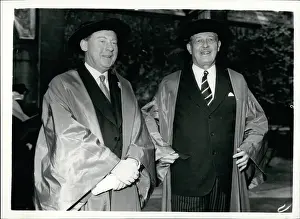 Invested: Harold Macmillan and Hugh Gaitskell receive degrees