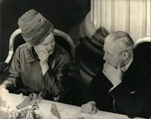 Lunches: Harold Macmillan and Mrs Diefenbaker of Canada
