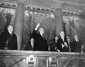 Macmillan: Harold Macmillan during a visit to Soviet Russia