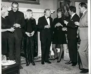 Hosts: Harold Wilson with actors at Arts Council reception