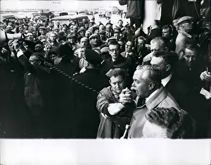 Stewards: Harold Wilson speaks to car workers, Brighton