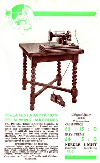 Adaptation: Harris Sewing Machine adapted to electric motor